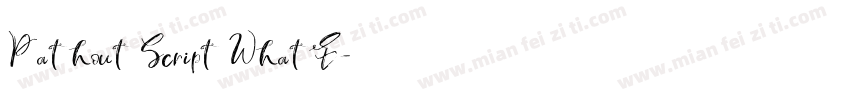 Pathout Script WhatF字体转换